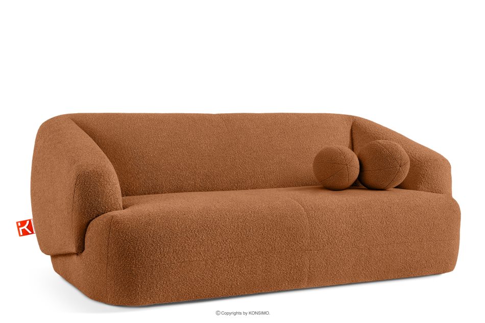 VIRA Boucle-Sofa im Japandi-Stil rot rot - Foto 2