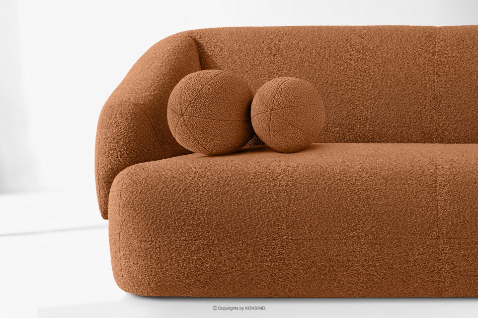 VIRA Boucle-Sofa im Japandi-Stil rot rot - Foto 5