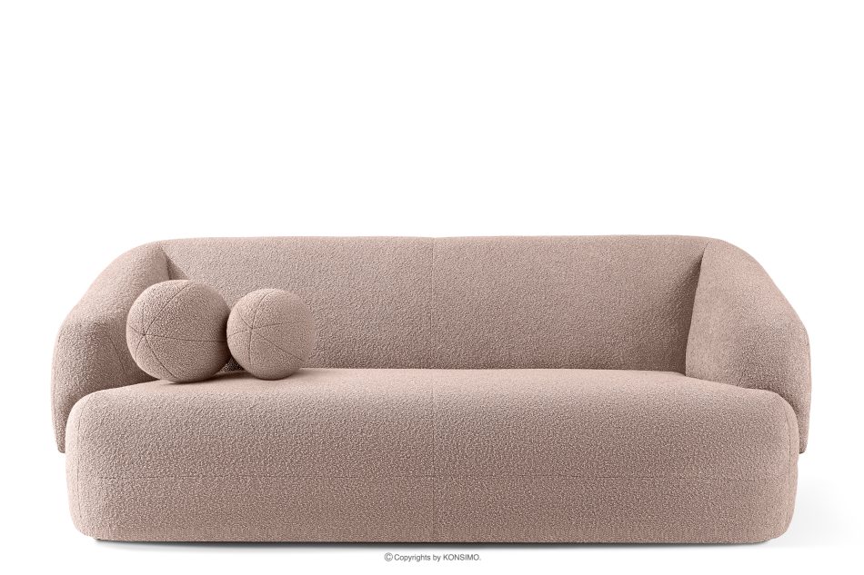 VIRA Sofa Japandi Bouclé-Stoff rosa rosa - Foto 0