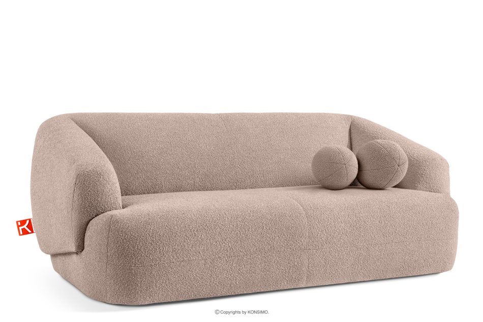 VIRA Sofa Japandi Bouclé-Stoff rosa rosa - Foto 2