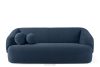 Boucle-Sofa im Japandi-Stil marineblau