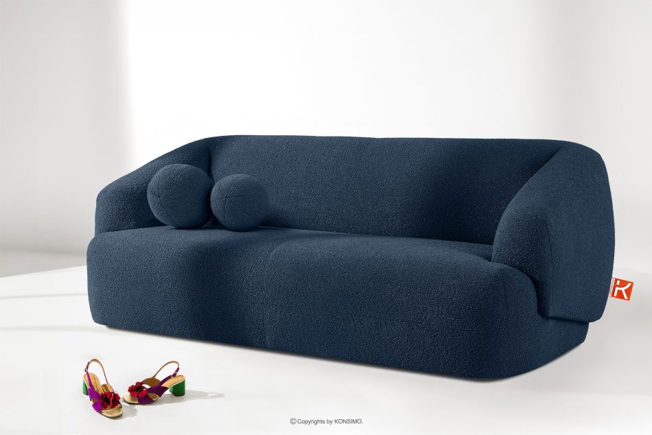 VIRA Boucle-Sofa im Japandi-Stil marineblau marineblau - Foto 1