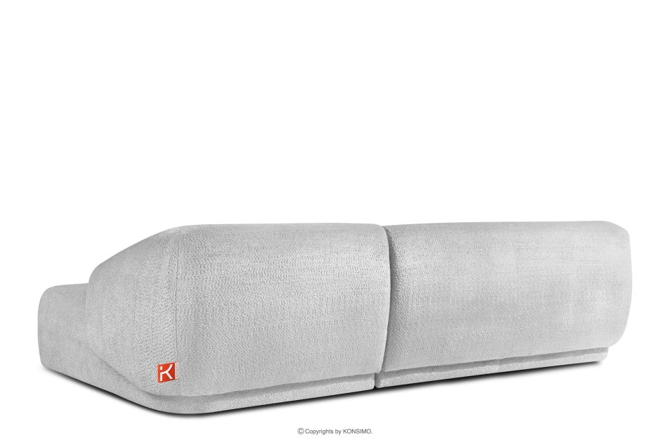 VIRA Ecksofa für das Wohnzimmer Chenille-Stoff rechts grau grau - Foto 3