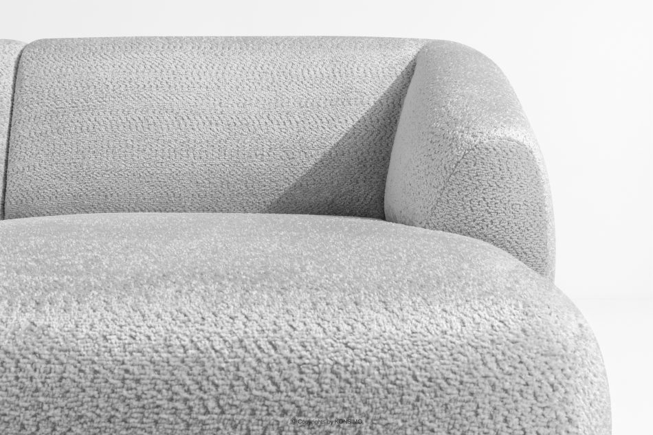 VIRA Ecksofa für das Wohnzimmer Chenille-Stoff rechts grau grau - Foto 5