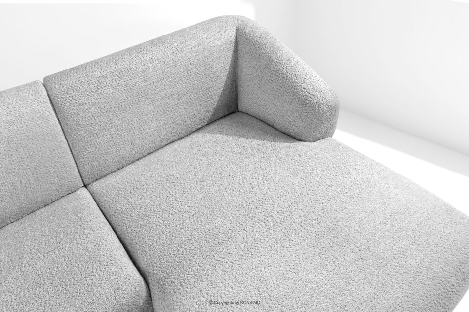 VIRA Ecksofa für das Wohnzimmer Chenille-Stoff rechts grau grau - Foto 6