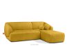 VIRA Ecksofa für das Wohnzimmer Chenille-Stoff rechts gelb gelb - Foto 3