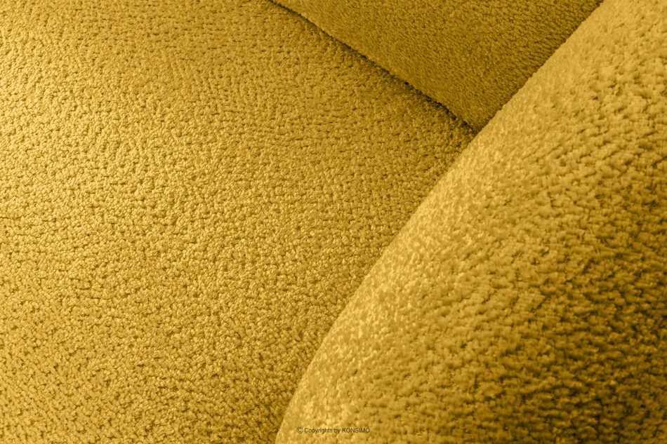 VIRA Ecksofa für das Wohnzimmer Chenille-Stoff rechts gelb gelb - Foto 4