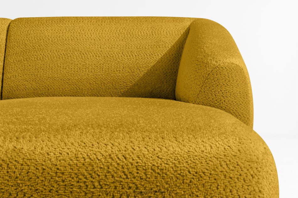 VIRA Ecksofa für das Wohnzimmer Chenille-Stoff rechts gelb gelb - Foto 5