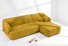 VIRA Ecksofa für das Wohnzimmer Chenille-Stoff rechts gelb gelb - Foto 2