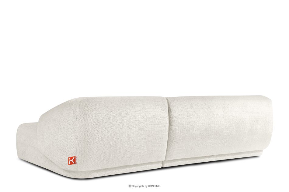 VIRA Ecksofa für das Wohnzimmer Chenille-Stoff rechts weiß weiß - Foto 3