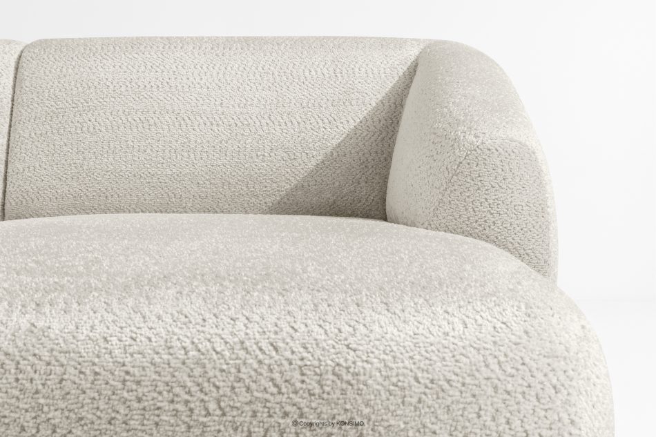 VIRA Ecksofa für das Wohnzimmer Chenille-Stoff rechts weiß weiß - Foto 5