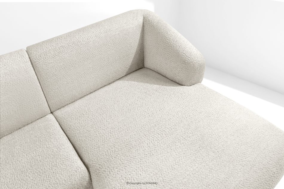 VIRA Ecksofa für das Wohnzimmer Chenille-Stoff rechts weiß weiß - Foto 6