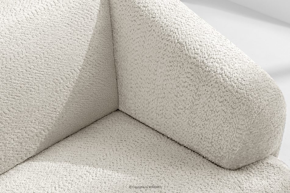 VIRA Ecksofa für das Wohnzimmer Chenille-Stoff rechts weiß weiß - Foto 7