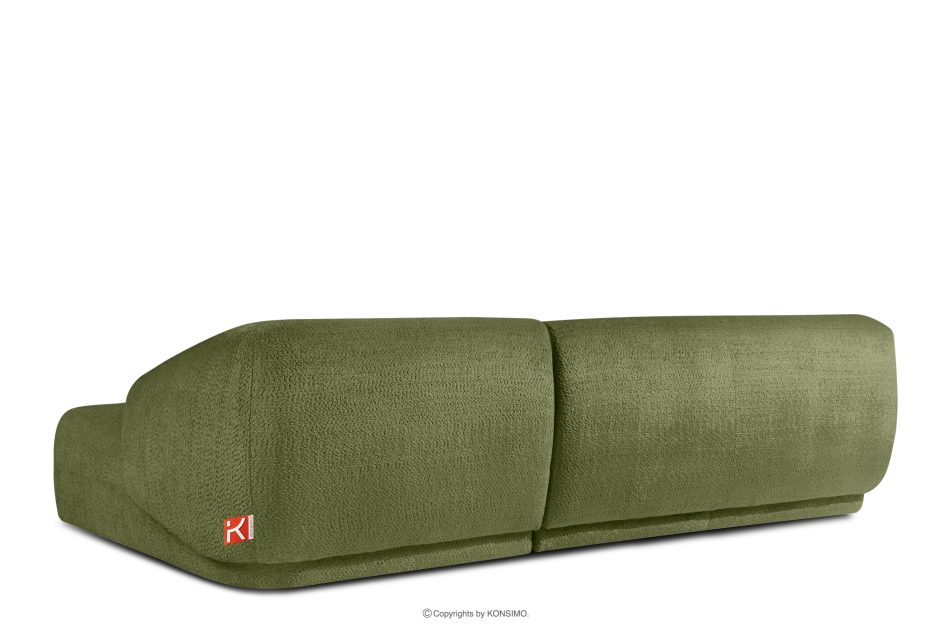 VIRA Ecksofa für das Wohnzimmer Chenille-Stoff rechts oliv oliv - Foto 3