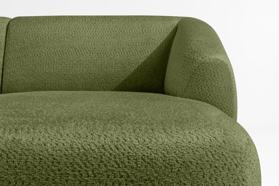 VIRA Ecksofa für das Wohnzimmer Chenille-Stoff rechts oliv oliv - Foto 5