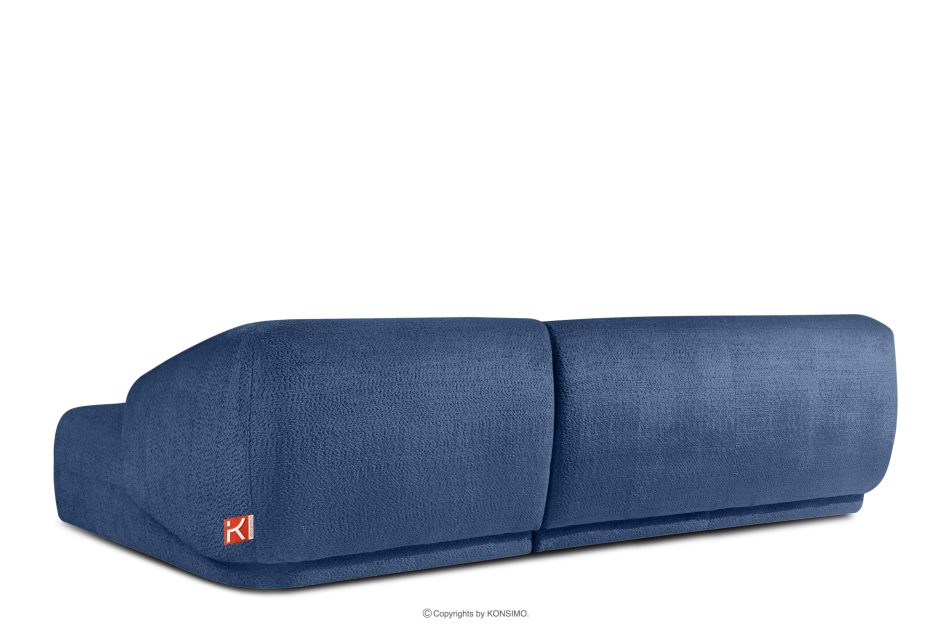 VIRA Ecksofa für das Wohnzimmer Chenille-Stoff rechts blau blau - Foto 3