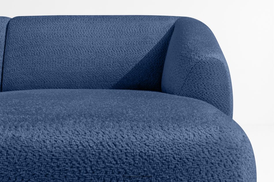 VIRA Ecksofa für das Wohnzimmer Chenille-Stoff rechts blau blau - Foto 5