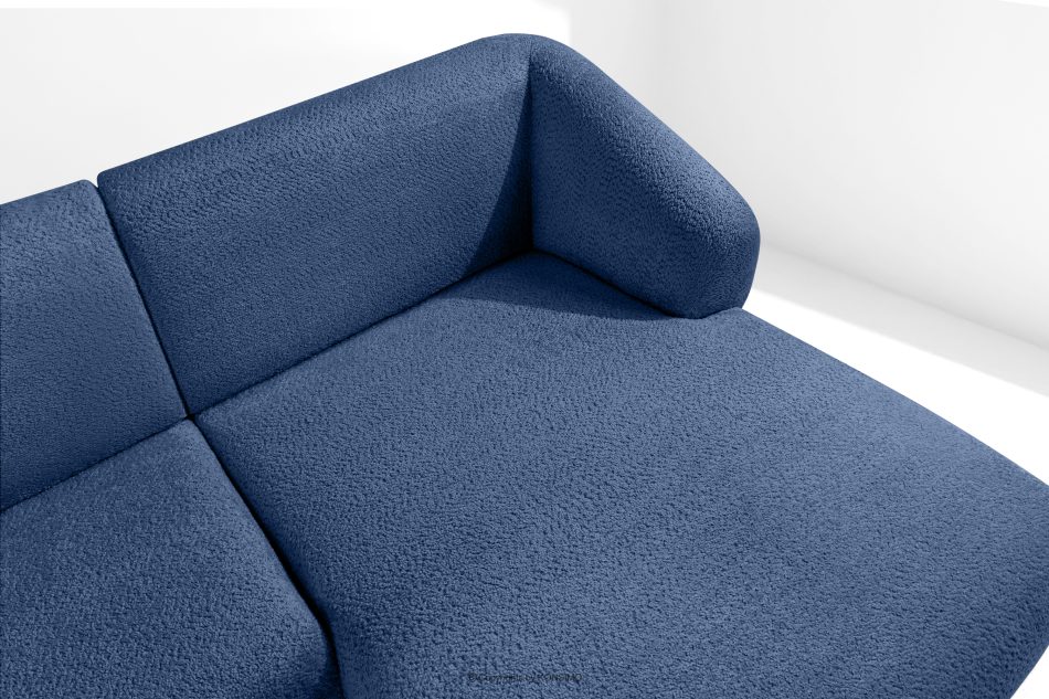 VIRA Ecksofa für das Wohnzimmer Chenille-Stoff rechts blau blau - Foto 6