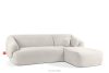 VIRA Ecksofa Japandi Bouclé-Stoff rechts weiß weiß - Foto 3