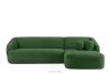 Ecksofa Boucle im Japandi-Stil rechts grün