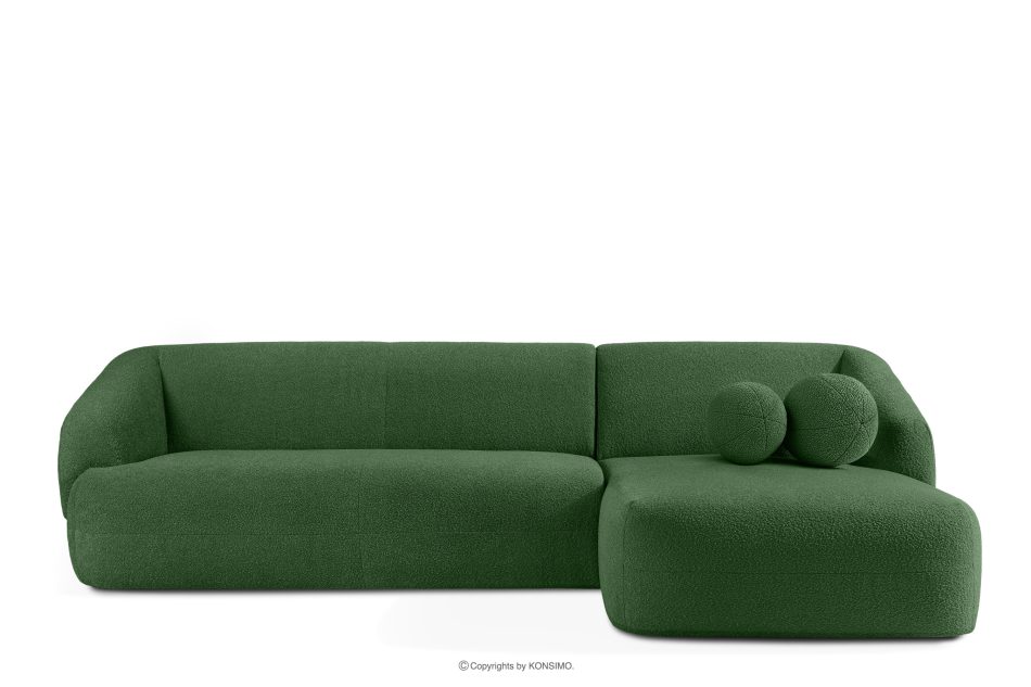 VIRA Ecksofa Boucle im Japandi-Stil rechts grün grün - Foto 0