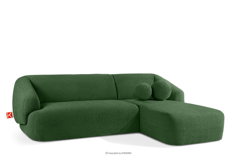 VIRA Ecksofa Boucle im Japandi-Stil rechts grün grün - Foto 2