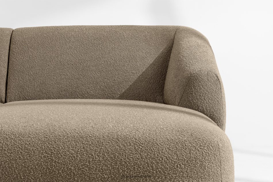 VIRA Ecksofa Japandi Bouclé-Stoff rechts beige beige - Foto 5