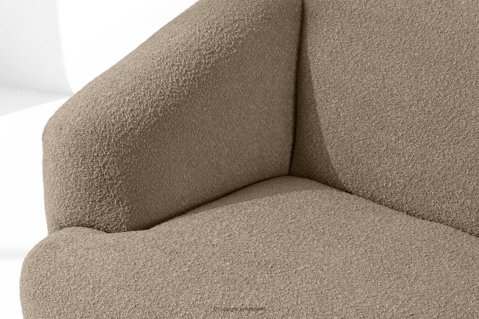 VIRA Ecksofa Japandi Bouclé-Stoff rechts beige beige - Foto 7