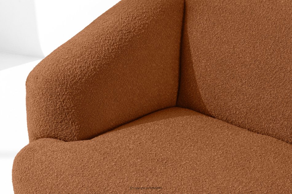 VIRA Ecksofa Bouclé im Japandi-Stil rechts rot rot - Foto 7