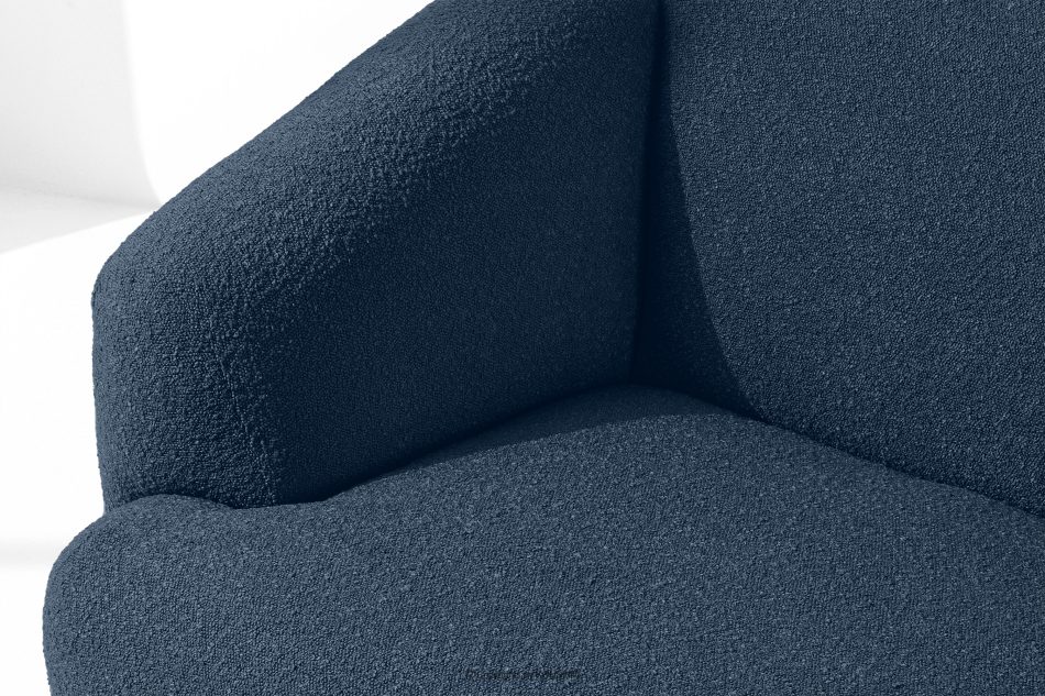 VIRA Ecksofa Boucle im Japandi-Stil rechts marineblau marineblau - Foto 7