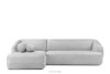 Ecksofa für das Wohnzimmer Chenille-Stoff links grau