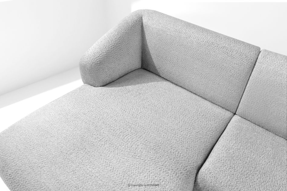 VIRA Ecksofa für das Wohnzimmer Chenille-Stoff links grau grau - Foto 6