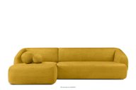 Ecksofa für das Wohnzimmer Chenille-Stoff links gelb