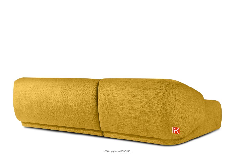 VIRA Ecksofa für das Wohnzimmer Chenille-Stoff links gelb gelb - Foto 3