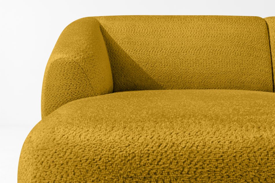 VIRA Ecksofa für das Wohnzimmer Chenille-Stoff links gelb gelb - Foto 5