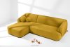 VIRA Ecksofa für das Wohnzimmer Chenille-Stoff links gelb gelb - Foto 2