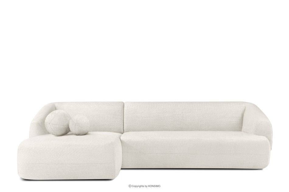 VIRA Ecksofa für das Wohnzimmer Chenille-Stoff links weiß weiß - Foto 0