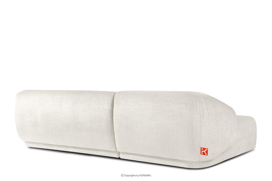 VIRA Ecksofa für das Wohnzimmer Chenille-Stoff links weiß weiß - Foto 3