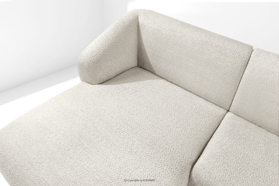 VIRA Ecksofa für das Wohnzimmer Chenille-Stoff links weiß weiß - Foto 6