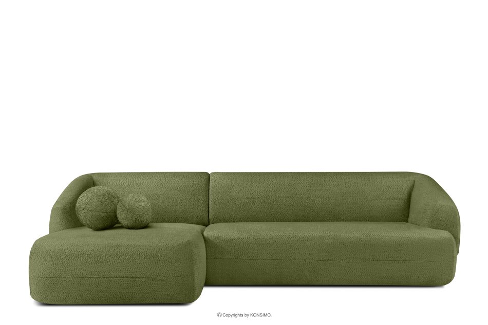 VIRA Ecksofa für das Wohnzimmer Chenille-Stoff links olivgrün oliv - Foto 0