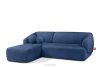 VIRA Ecksofa für das Wohnzimmer Chenille-Stoff links blau blau - Foto 3