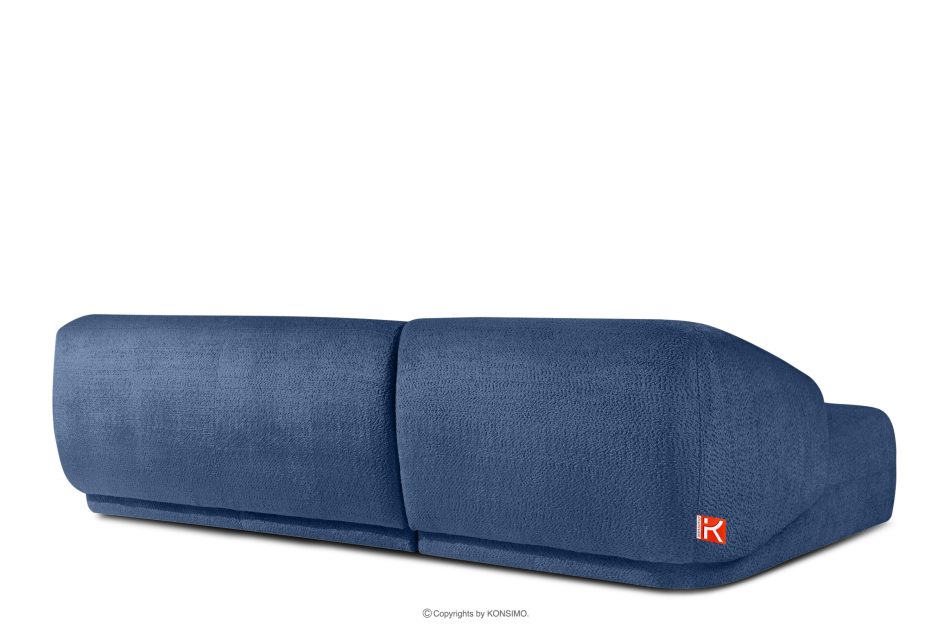 VIRA Ecksofa für das Wohnzimmer Chenille-Stoff links blau blau - Foto 3