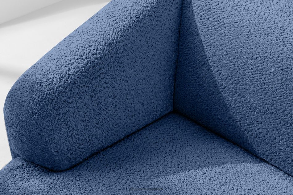 VIRA Ecksofa für das Wohnzimmer Chenille-Stoff links blau blau - Foto 7