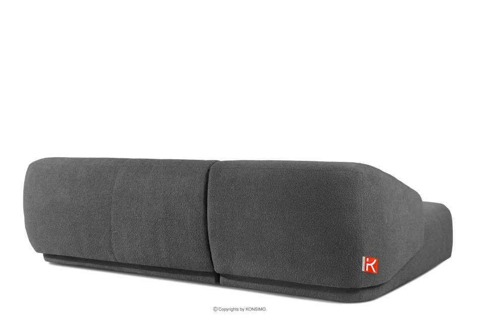 VIRA Ecksofa Boucle im Japandi-Stil links dunkelgrau dunkelgrau - Foto 3