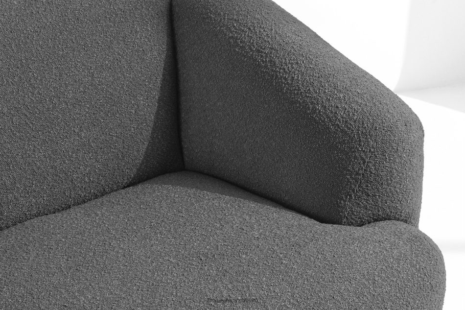 VIRA Ecksofa Boucle im Japandi-Stil links dunkelgrau dunkelgrau - Foto 7