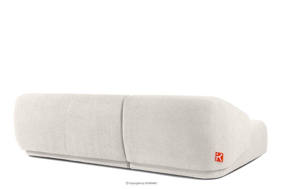 VIRA Ecksofa Japandi Bouclé-Stoff links weiß weiß - Foto 3