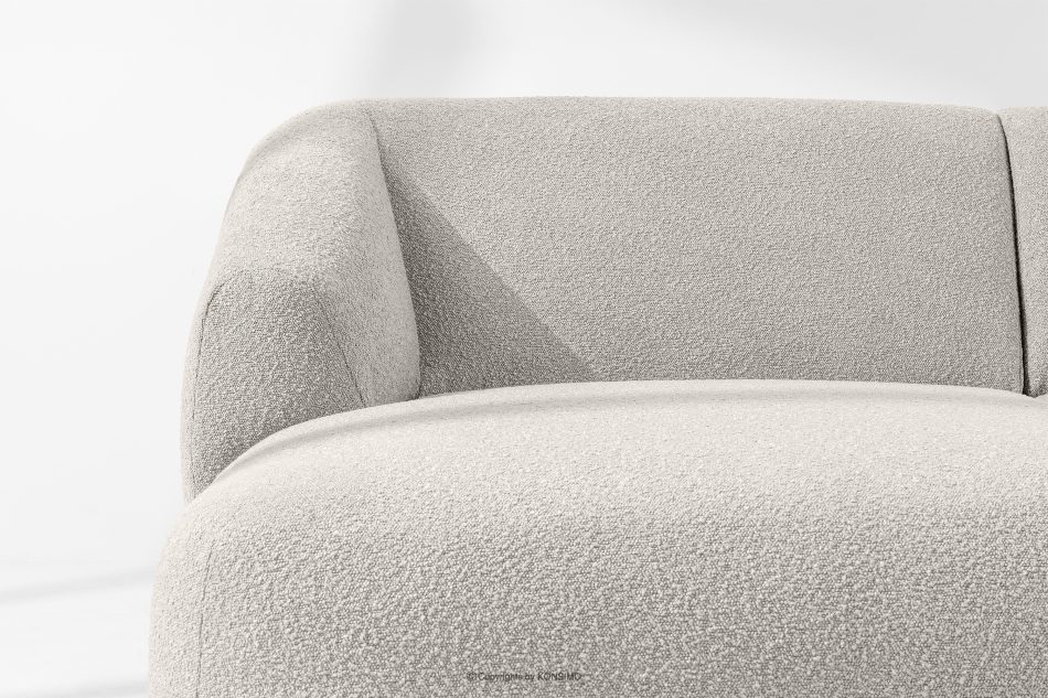 VIRA Ecksofa Japandi Bouclé-Stoff links weiß weiß - Foto 5