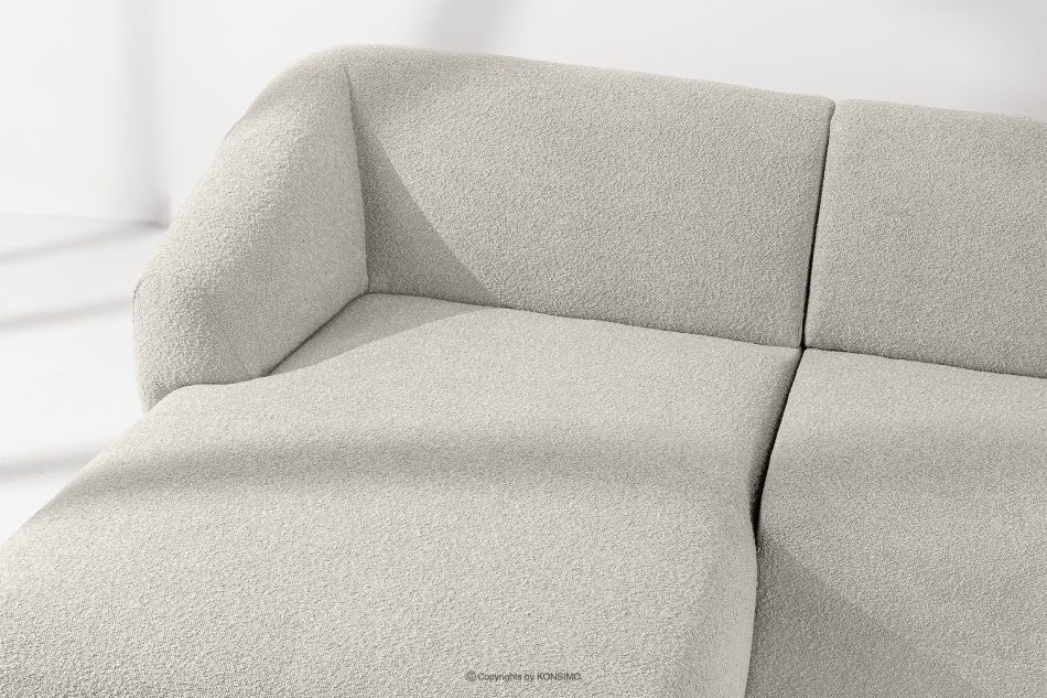 VIRA Ecksofa Japandi Bouclé-Stoff links weiß weiß - Foto 6