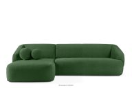 Ecksofa Boucle im Japandi-Stil links grün