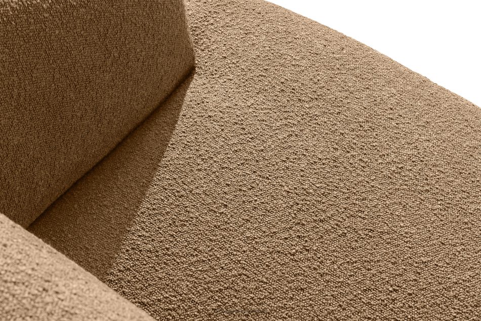 VIRA Ecksofa Bouclé im Japandi-Stil links dunkelbeige dunkelbeige - Foto 4